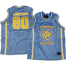 Tones of Melanin Southern University Jaguars Columbia Blue Basketball Jersey