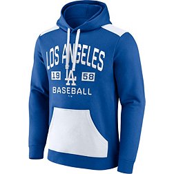MLB Men's Los Angeles Dodgers Royal Colorblock Pullover Hoodie