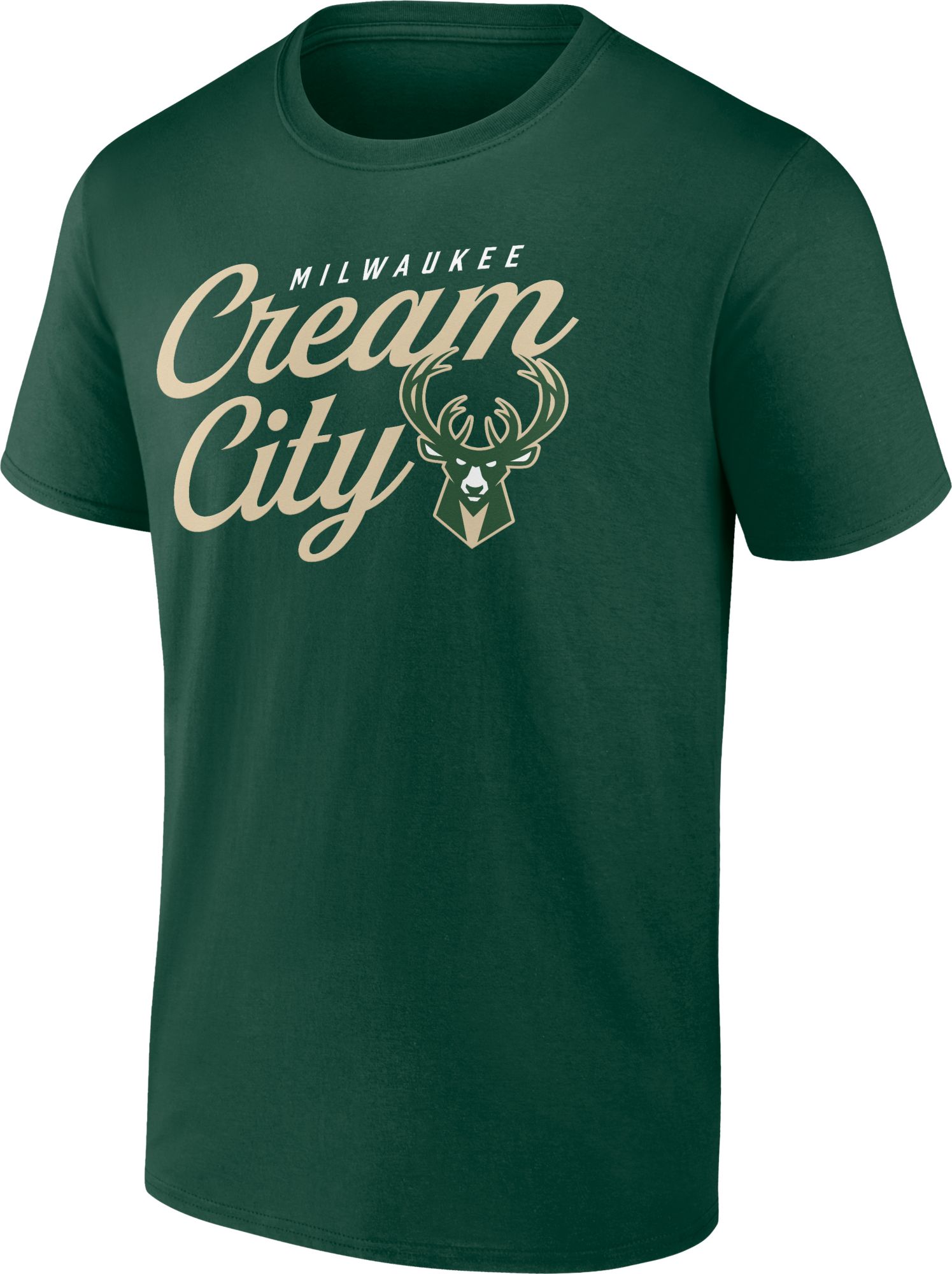 Fanatics Brand / NBA Men's Milwaukee Bucks Cream City Green T-Shirt