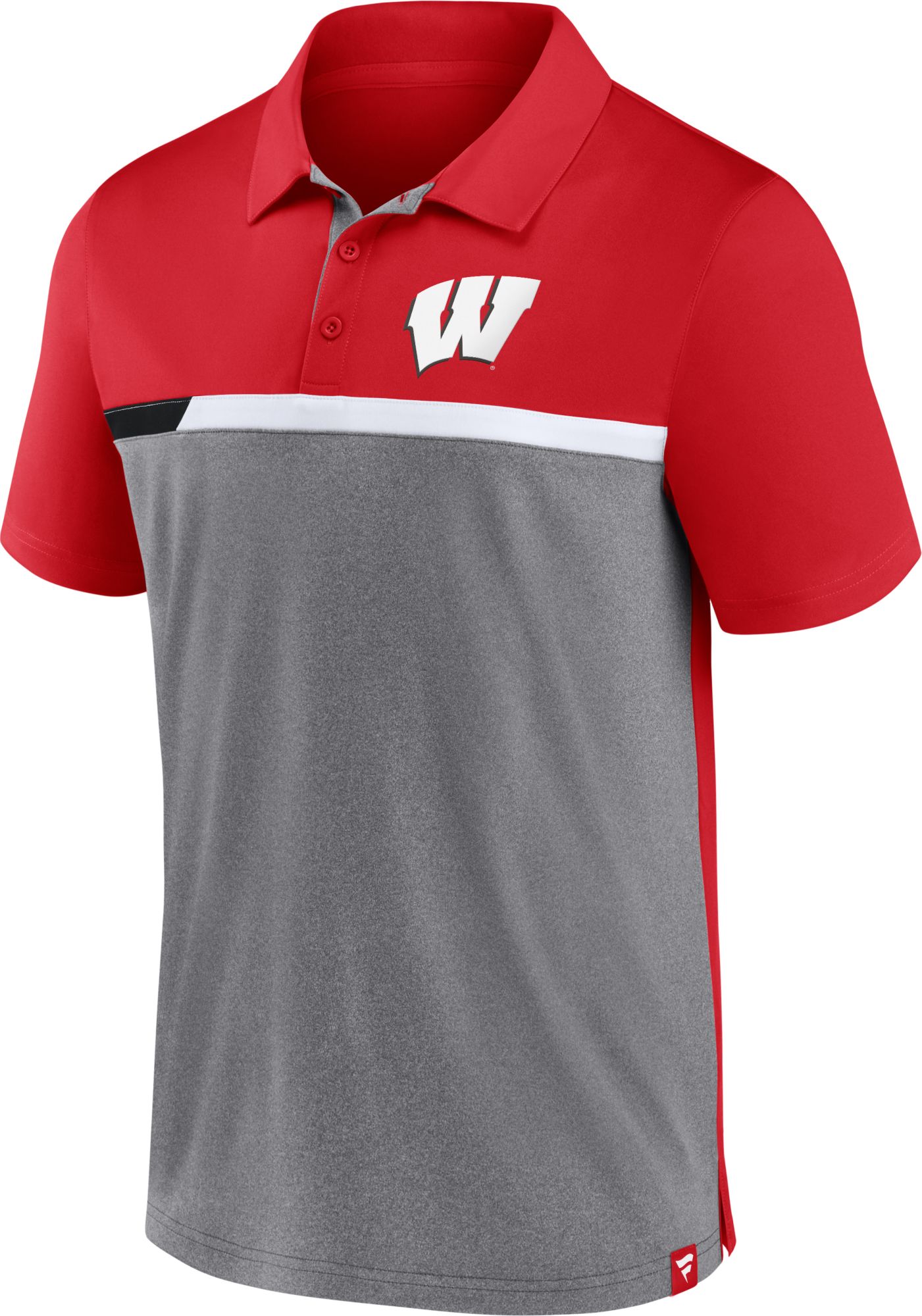 NCAA Men's Wisconsin Badgers Red Iconic Poly Polo