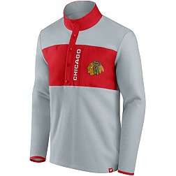 NHL Chicago Blackhawks Polar Sport Grey Fleece Quarter-Zip Pullover Shirt