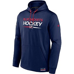 NHL Columbus Blue Jackets Authentic Pro Rink Navy Pullover Hoodie