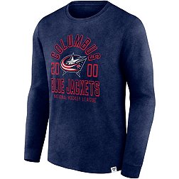 NHL Columbus Blue Jackets Vintage Bi-Blend Navy Long Sleeve Shirt