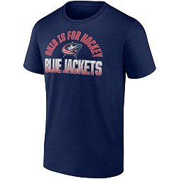 NHL Adult Columbus Blue Jackets Wordmark Navy T-Shirt