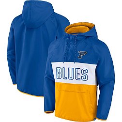 Men's St. Louis Blues Starter Blue Offense Long Sleeve Hoodie T-Shirt