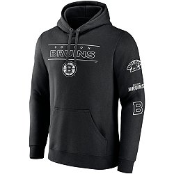 Men's Antigua Heathered Gray Boston Bruins Logo Victory Pullover Hoodie Size: Medium