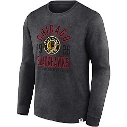 NHL Chicago Blackhawks Vintage Bi-Blend Grey Long Sleeve Shirt