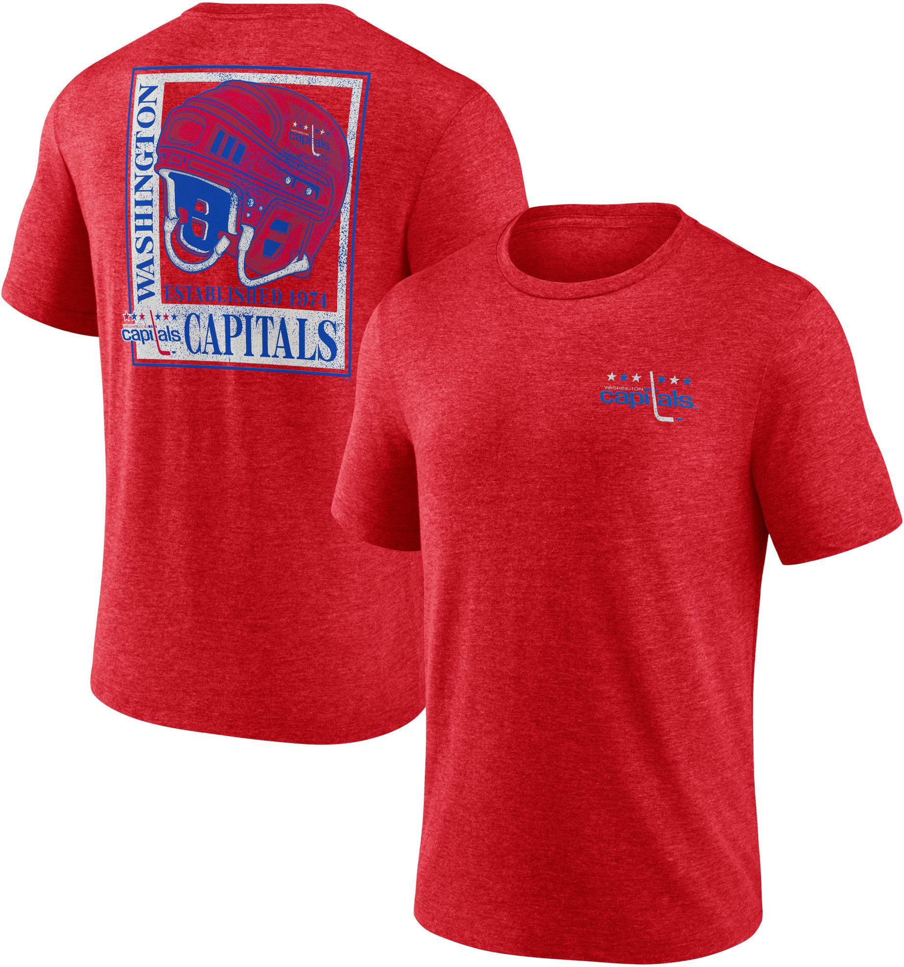 NHL Washington Capitals Vintage Red Tri-Blend T-Shirt