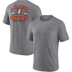 Women's Concepts Sport Heather Gray Anaheim Ducks Tri-Blend Mainstream Terry Short Sleeve Sweatshirt Top Size: Extra Large