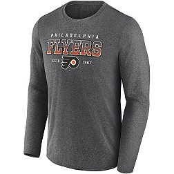 NHL Philadelphia Flyers Team Wordmark Heather Grey Long Sleeve Shirt