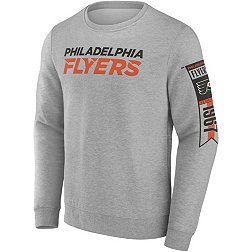 NHL Philadelphia Flyers Back Court Grey Crew Neck Sweatshirt