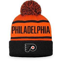 NHL Philadelphia Flyers Vintage Orange Pom Cuffed Beanie