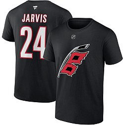 NHL Carolina Hurricanes Seth Jarvis #24 Black T-Shirt