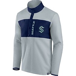 NHL Seattle Kraken Polar Sport Grey Fleece Quarter-Zip Pullover Shirt