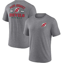 NHL New Jersey Devils 2-Hit Tri-Blend Grey T-Shirt