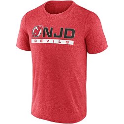 NHL New Jersey Devils Logo Red Tri-Blend T-Shirt