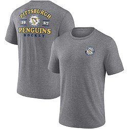 NHL Pittsburgh Penguins 2-Hit Tri-Blend Grey T-Shirt