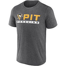 NHL Pittsburgh Penguins Logo Grey Tri-Blend T-Shirt