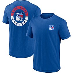 NHL New York Rangers 2-Hit Logo Blue T-Shirt
