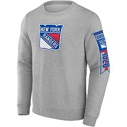 NHL New York Rangers Back Court Grey Crew Neck Sweatshirt