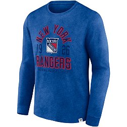 NHL New York Rangers Vintage Bi-Blend Blue Long Sleeve Shirt