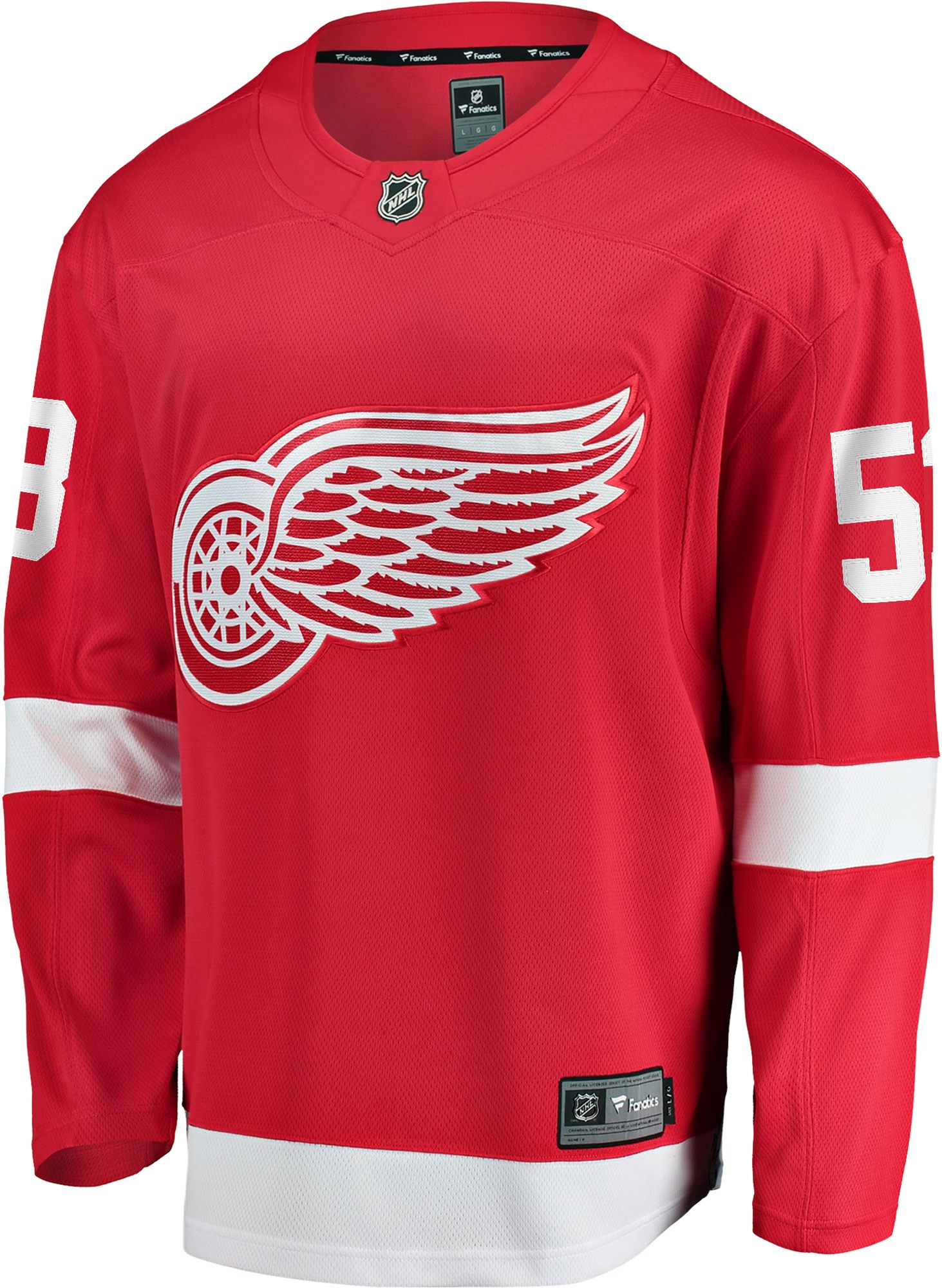 Fanatics Men's NHL Detroit Red Wings Moritz Seider #53 Jersey