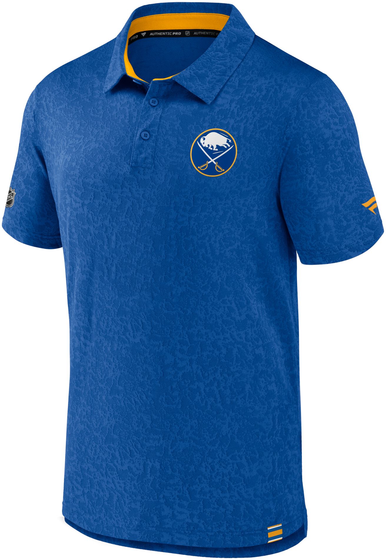 NHL Adult Buffalo Sabres 2023 Authentic Pro Jacquard Royal Polo