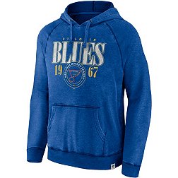 Men's Mitchell & Ness Blue/Heather Gray St. Louis Blues Head Coach Pullover  Hoodie
