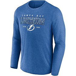 Women's Heathered Blue Tampa Bay Lightning Cap Sleeve V-Neck T-Shirt