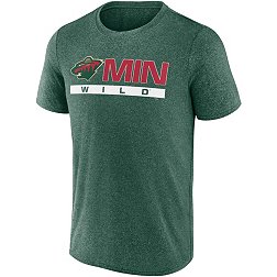 NHL Minnesota Wild Logo Green Tri-Blend T-Shirt