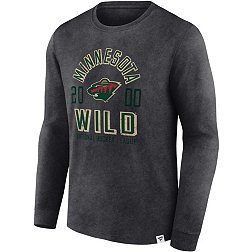 NHL Minnesota Wild Vintage Bi-Blend Grey Long Sleeve Shirt