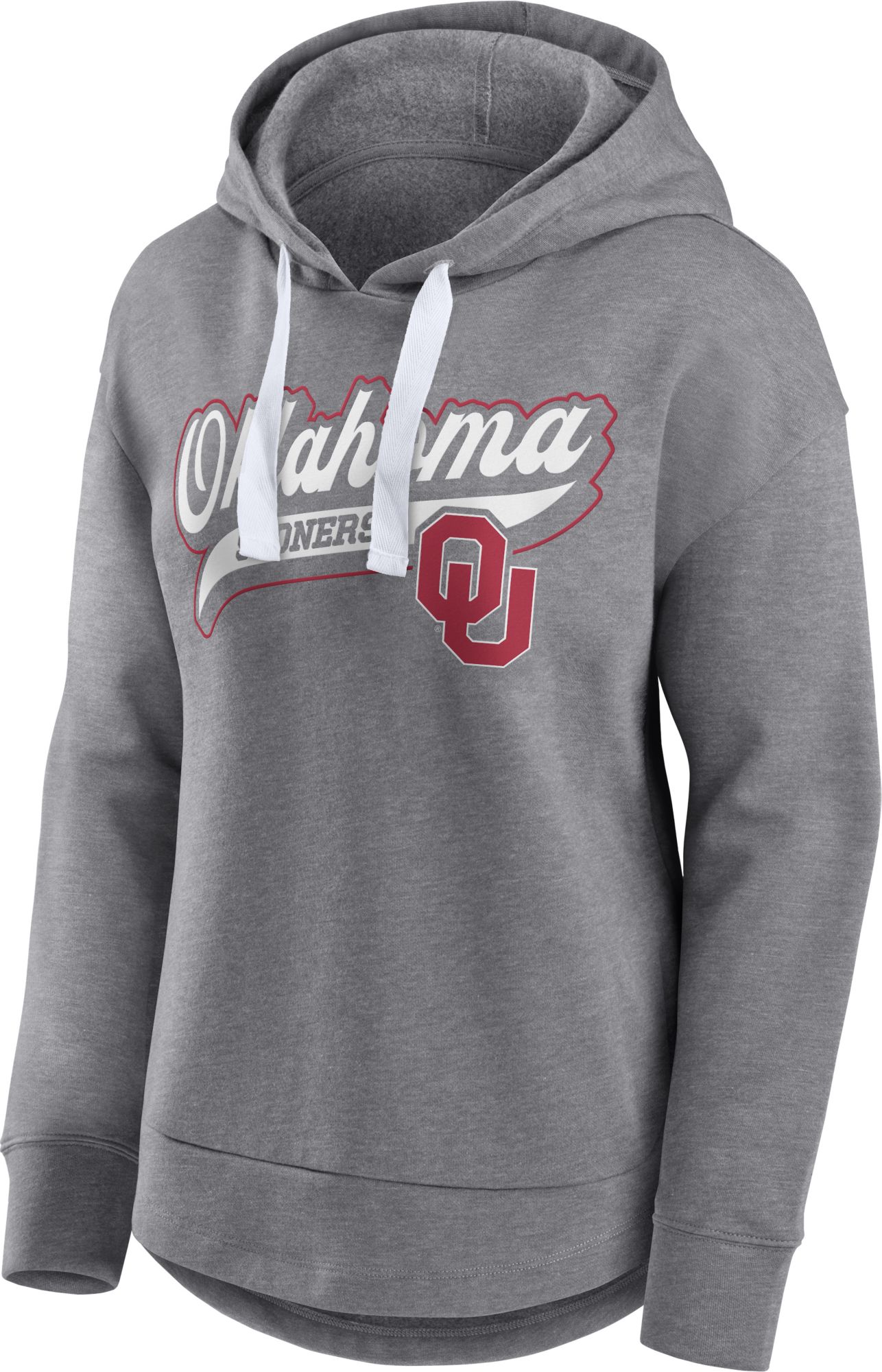 NCAA Women's Oklahoma Sooners Heathered Grey Pullover Hoodie