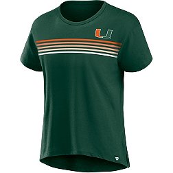 NCAA Women's Miami Hurricanes Green High Low Cropped T-Shirt