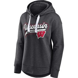 NCAA Women's Wisconsin Badgers Heathered Grey Pullover Hoodie