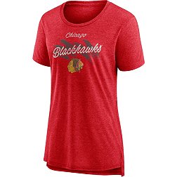 NHL Women's Chicago Blackhawks Vintage Red Tri-Blend T-Shirt