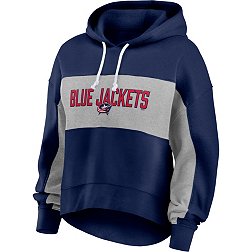 NHL Women's Columbus Blue Jackets Filled Stat Sheet Navy Pullover Hoodie