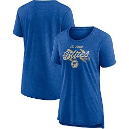 NHL Women's St. Louis Blues Bleach Dye Black T-Shirt
