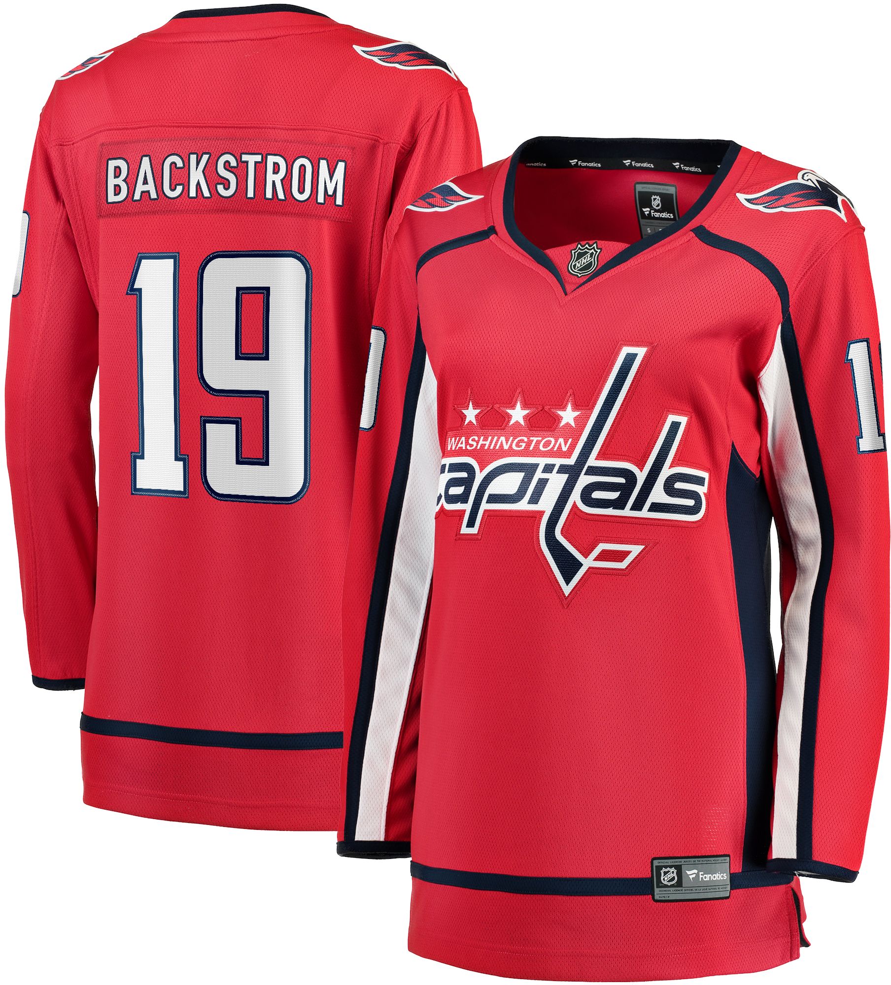 NHL Women's Washington Capitals Nicklas Bäckström #19 Breakaway Home Replica Jersey