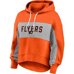 NHL Women's Philadelphia Flyers Filled Stat Sheet Orange Pullover Hoodie