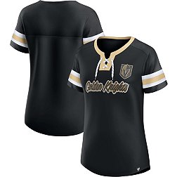 NHL Women's Las Vegas Golden Knights Iconic Athena Black Lace-Up T-Shirt