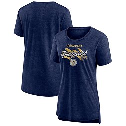NHL Women's Pittsburgh Penguins Vintage Navy Tri-Blend T-Shirt