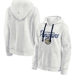 NHL Women's Pittsburgh Penguins Vintage Oatmeal Quilted Pullover Hoodie