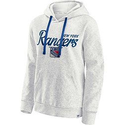 NHL Women's Pnew York Rangers Vintage Oatmeal Quilted Pullover Hoodie