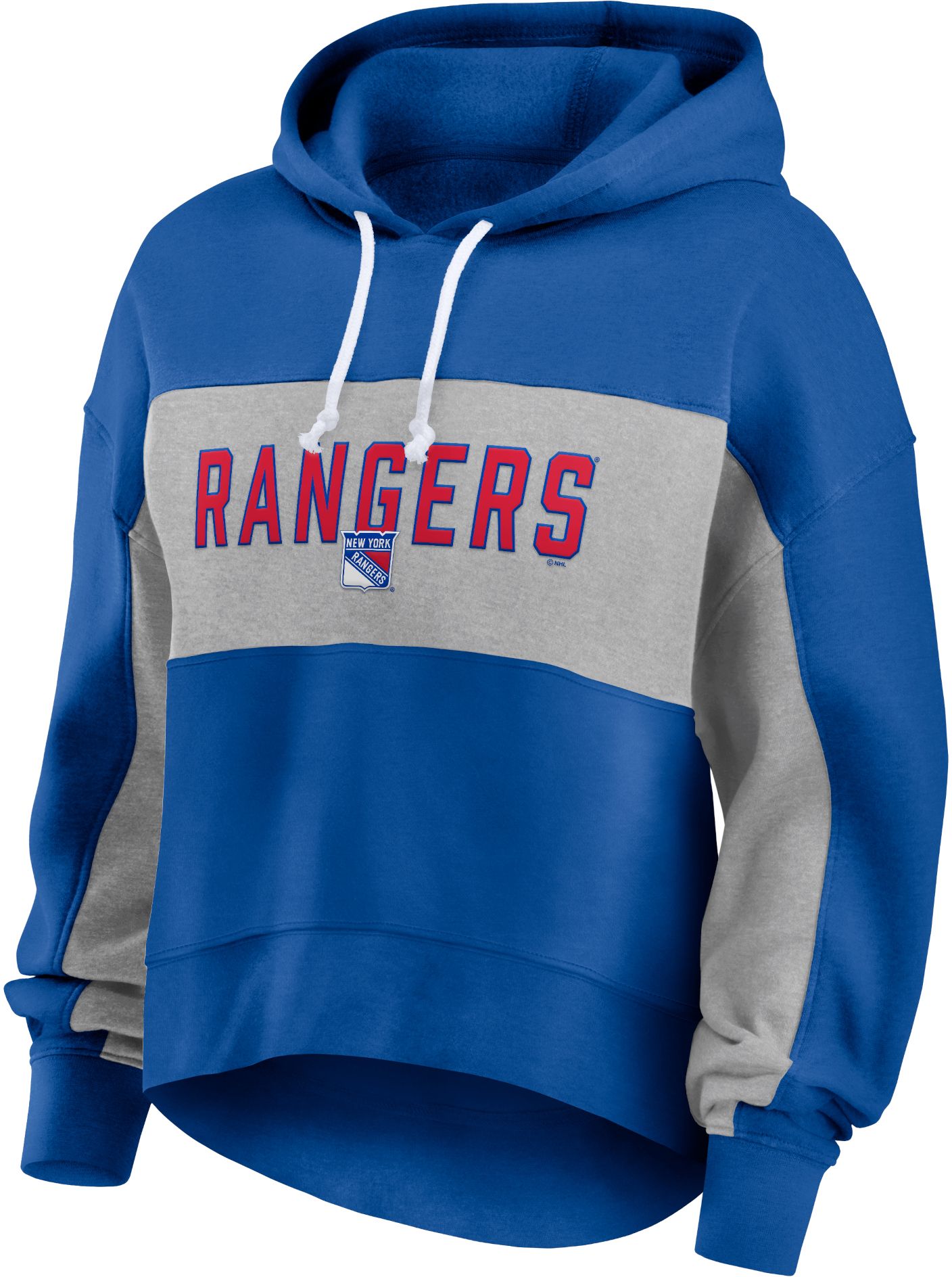 NHL Women's New York Rangers Filled Stat Sheet Blue Pullover Hoodie