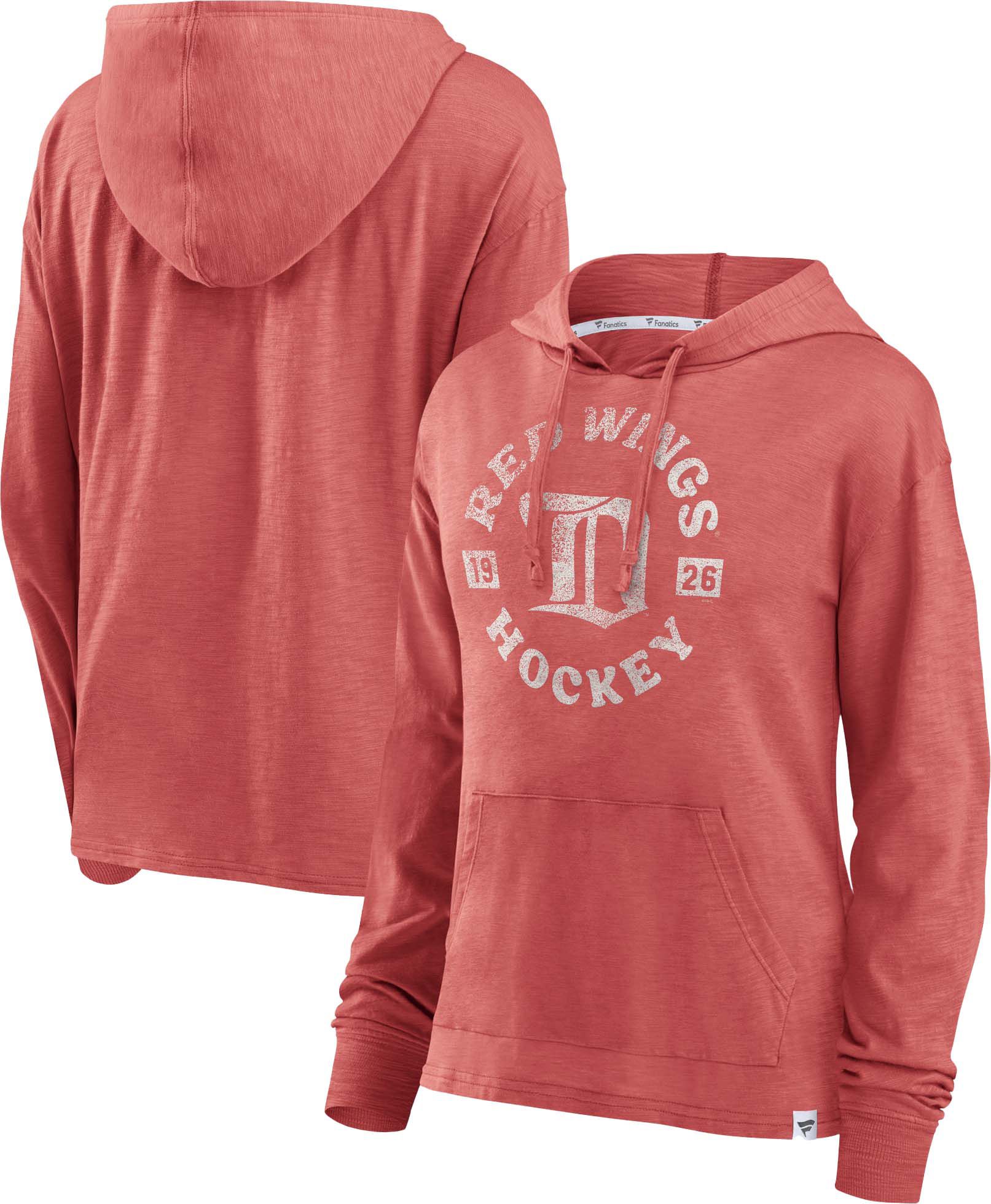NHL Women's Detroit Red Wings Vintage Cardinal Waffle Pullover Hoodie