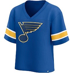 NHL Women's St. Louis Blues Mesh Blue V-Neck T-Shirt