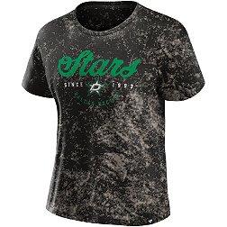 NHL Women's Dallas Stars Bleach Dye Black T-Shirt