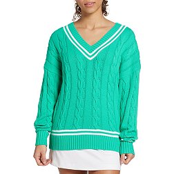 Prince Women's Classic Cable Knit Tennis Sweater