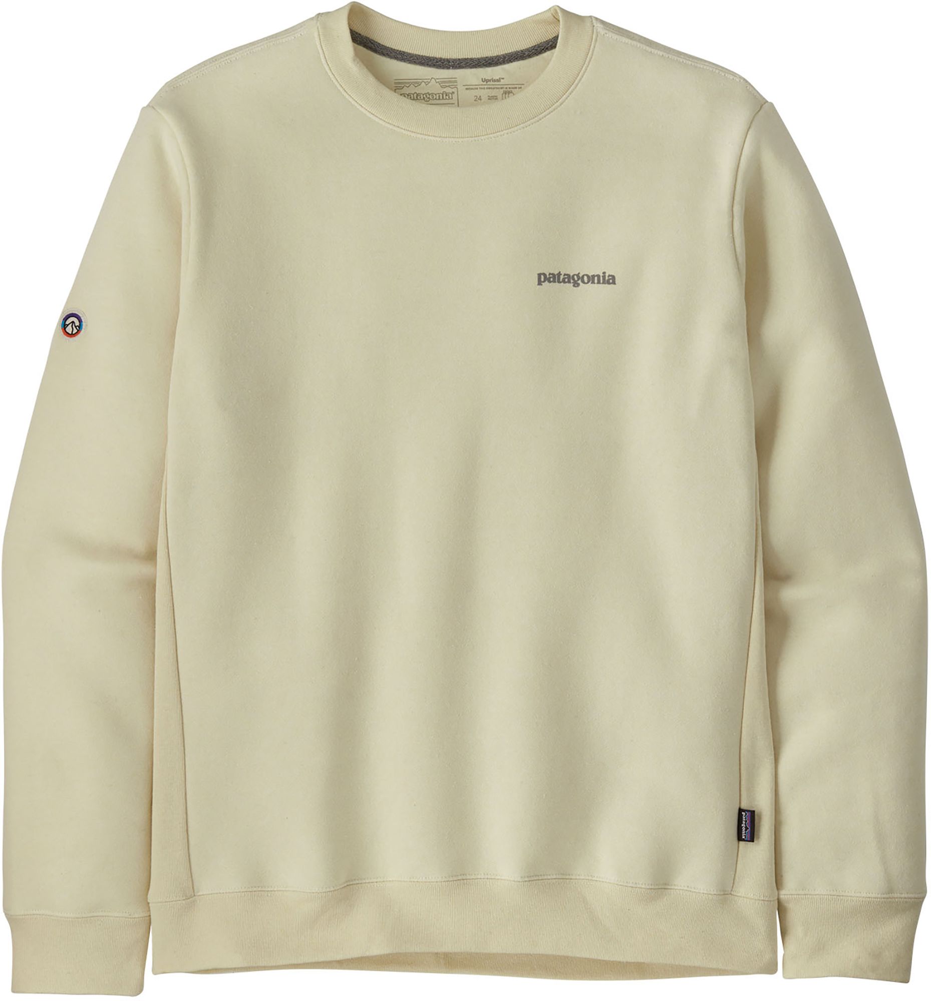 Patagonia Fitz Roy Adult Icon Uprisal Crew Sweatshirt, Men's, Large, Birch White