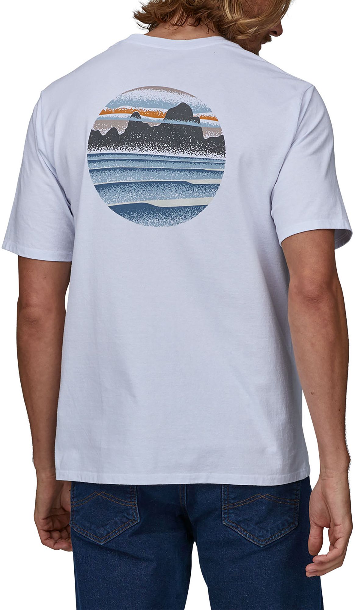 Patagonia Men's Skyline Stencil Responsibili-Tee T-Shirt, XL, White